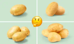 Hur många potatis per person? En, två eller kanske tre? En tankfull emoji funderar över potatisen.