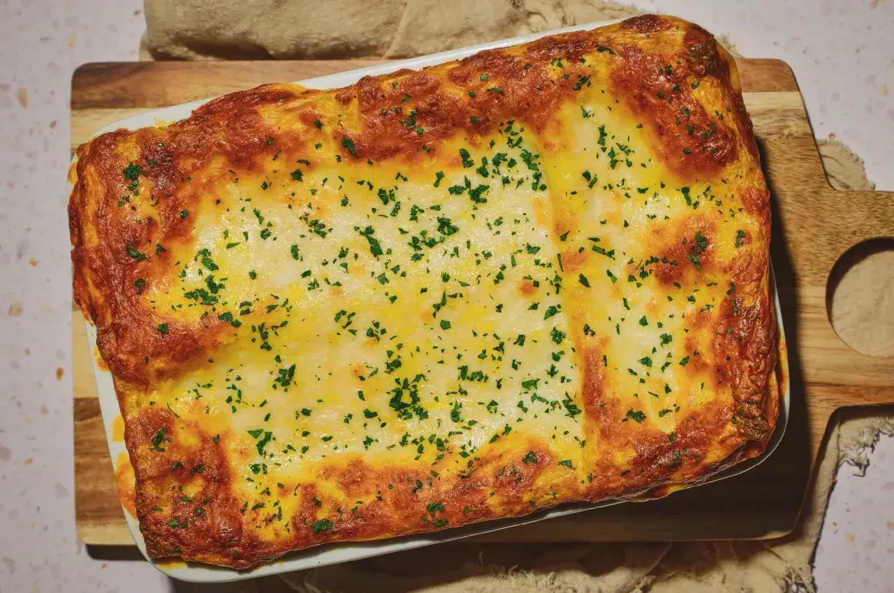 lasagne i ugn gyllene yta form