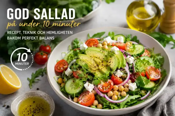 En fräsch grekisk sallad med avokado, tomater, gurka, kikärtor och fetaost. Perfekt för en snabb och god lunch!